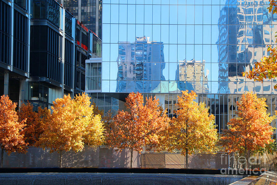Reflections at 9/11 Site Photograph by Mariarosa Rockefeller