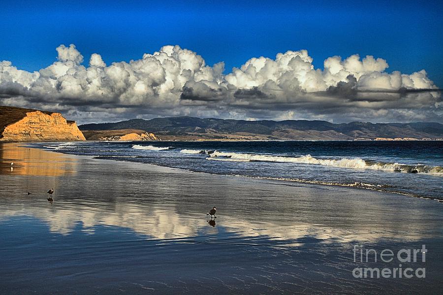 Reflections At Drakes Beach Photograph by Adam Jewell