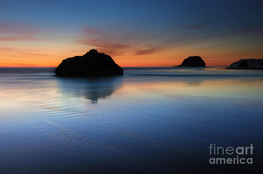 Sunset Photograph - Reflections at Dusk by Michael Dawson