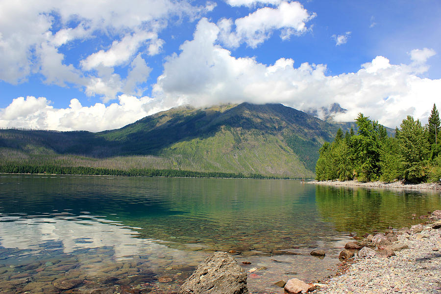 Reflections at Lake McDonald Photograph by Connie Zarn - Pixels