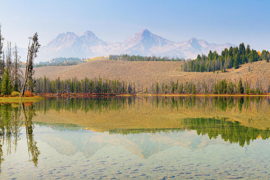 Reflections At Little Redfish Lake In Photograph by Anna Gorin
