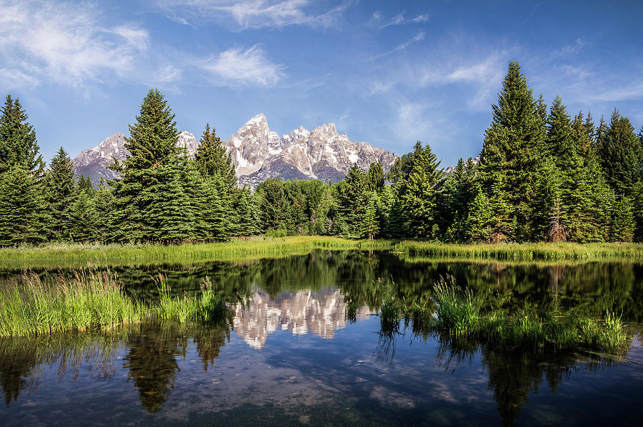 Reflections At Schwabacher Land Photograph by Nancy Rose