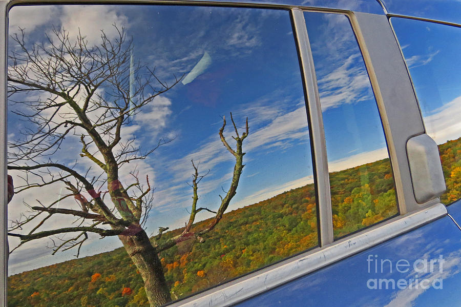 Reflections In A Car Window Photograph by Dawn Gari