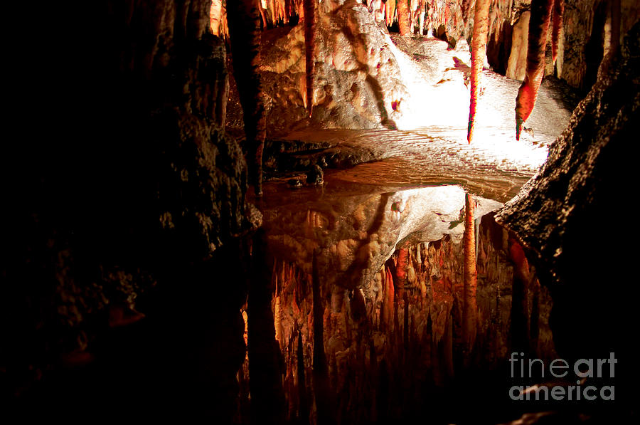 Reflections in a Limestone Cave Photograph by Blair Stuart
