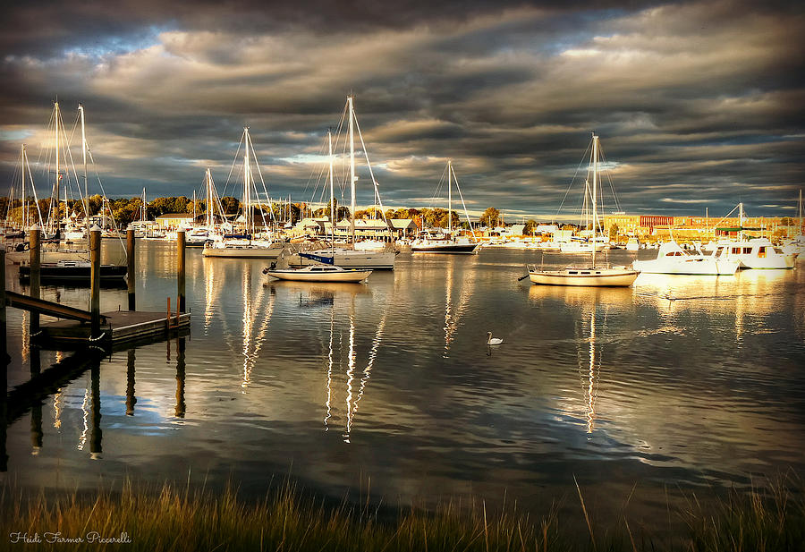 Reflections in Barrington Harbor Photograph by Heidi Farmer