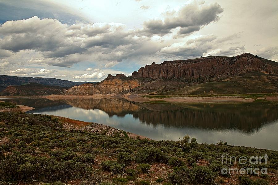 Reflections In Blue Mesa Photograph by Adam Jewell