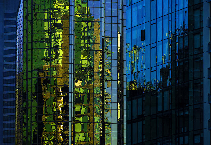 Reflections in highrise windows Photograph by Peter V Quenter
