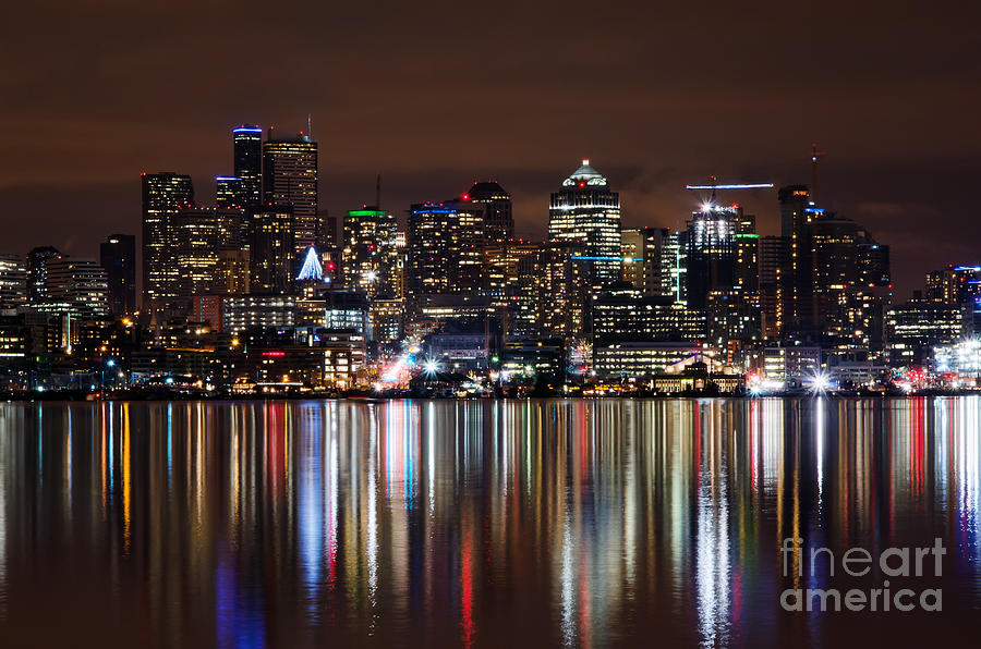 Reflections In Seattle Photograph by Eddie Yerkish