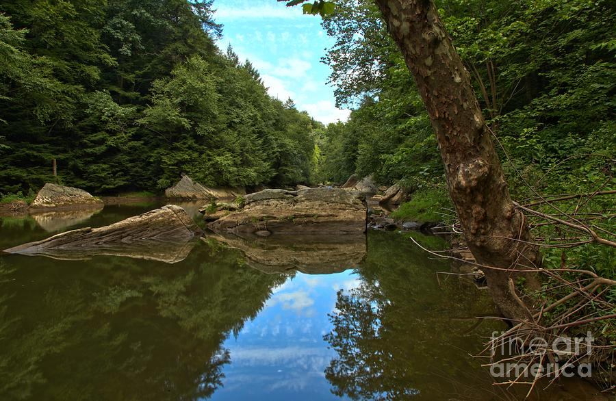 Reflections In Slippery Rock Creek Photograph by Adam Jewell