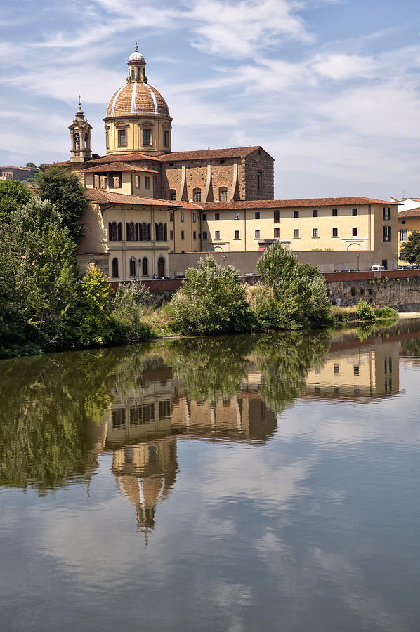 Reflections in the Arno River Photograph by Melany Sarafis