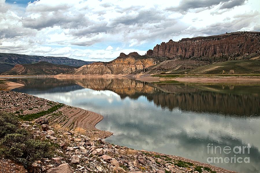 Reflections In The Blue Mesa Photograph by Adam Jewell