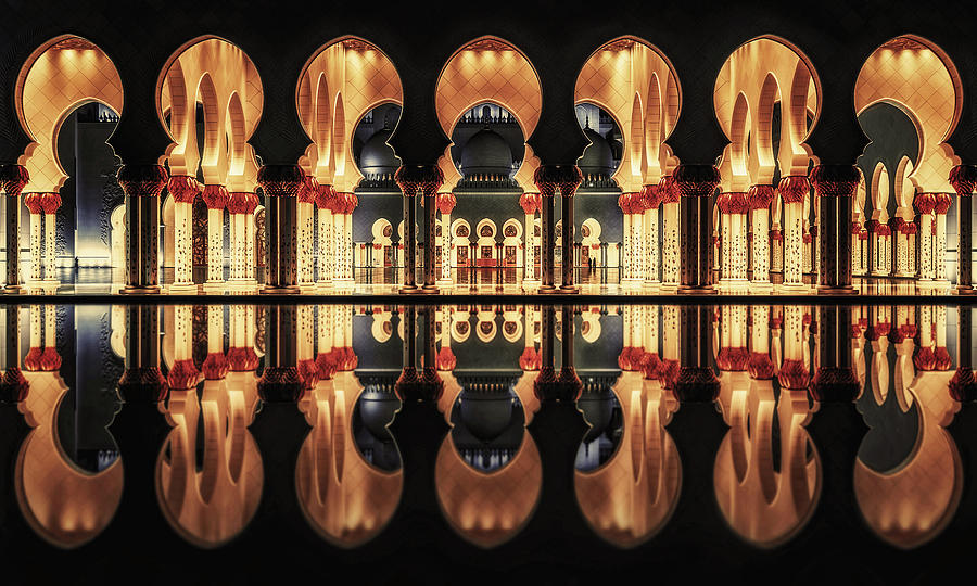 Mosque Photograph - Reflections In The Mosque by Massimo Cuomo Mosque Photograph - Reflections In The Mosque by Massimo Cuomo