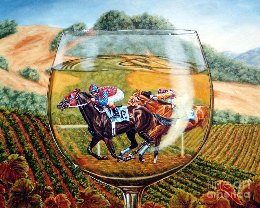 Reflections in the Wine Country Painting by Tom Chapman