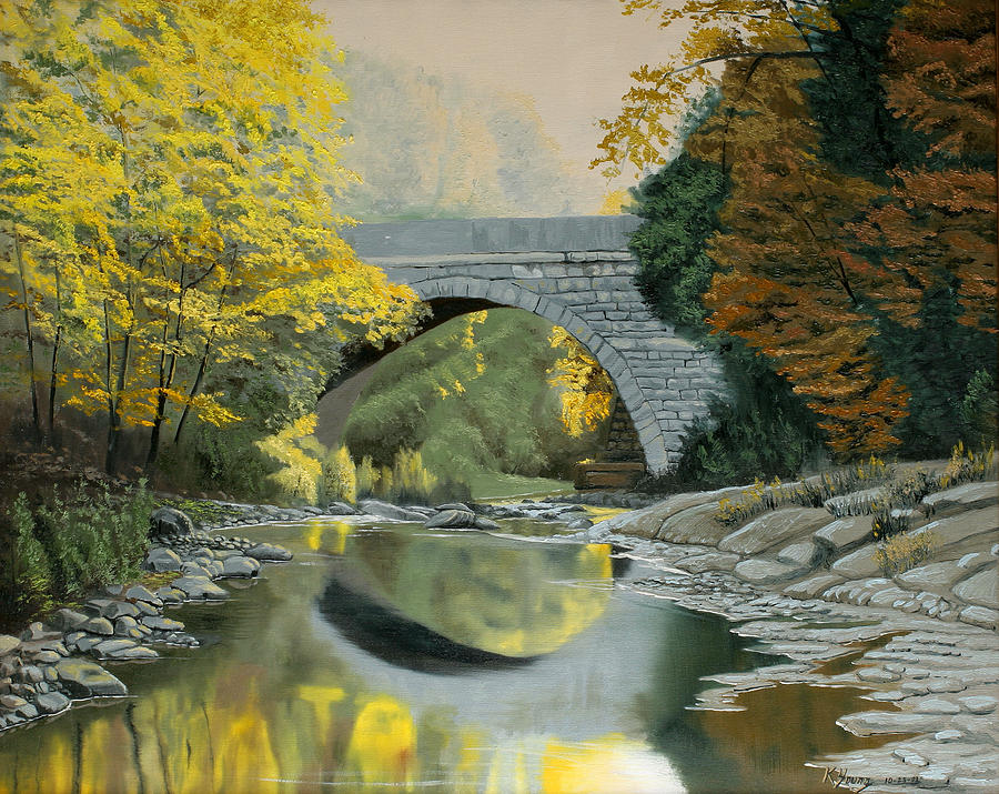 Fall Painting - Reflections by Kenneth Young