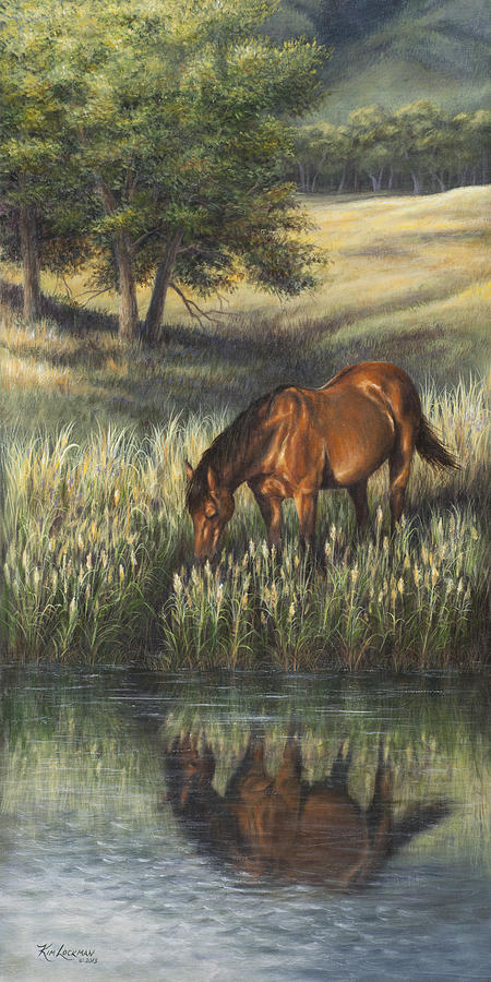 Horse Painting - Reflections by Kim Lockman