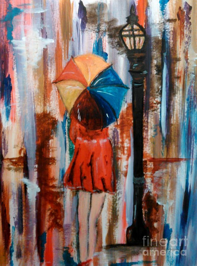 Umbrella Painting - Reflections  by Lori Lovetere