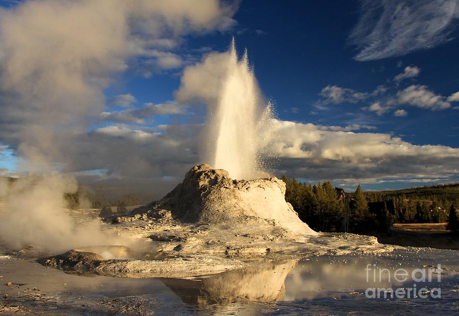 Reflections Of A Geyser Photograph by Adam Jewell