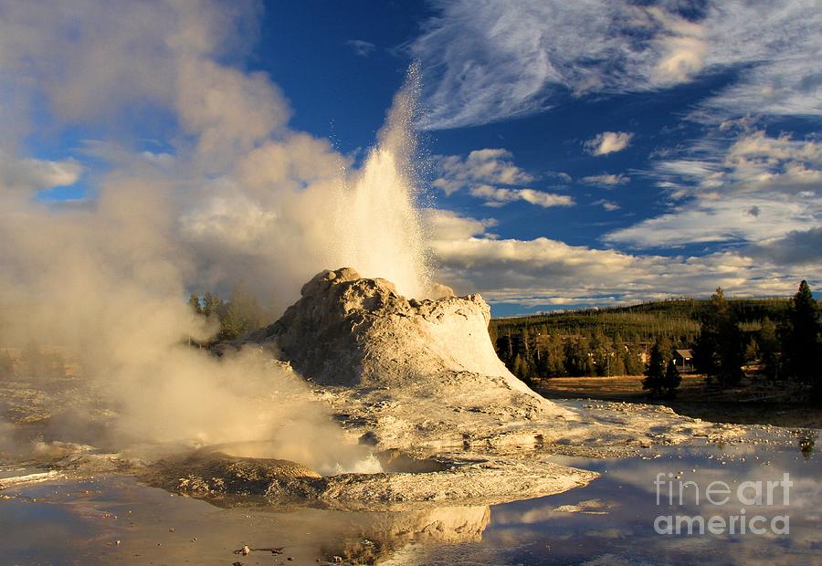 Yellowstone National Park Photograph - Reflections Of An Eruption by Adam Jewell