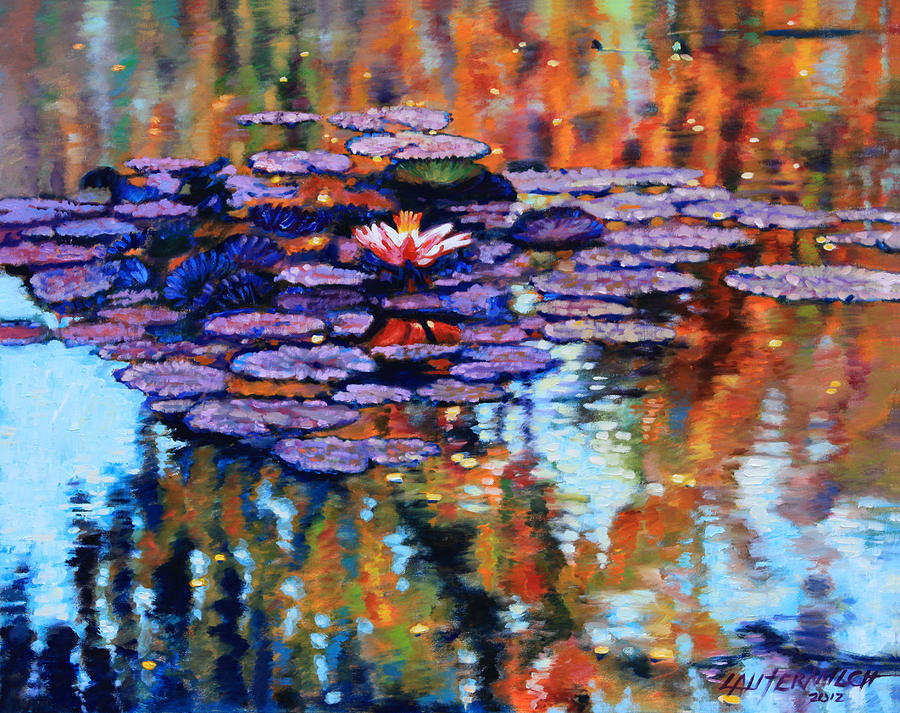 Reflections of Autumn Painting by John Lautermilch