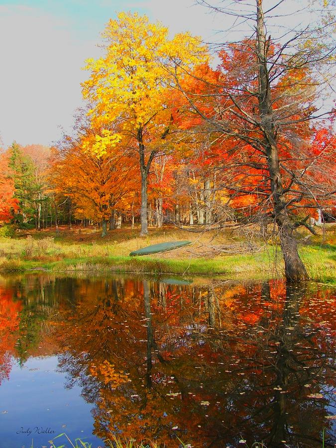 Fall Photograph - Reflections of Autumn by Judy  Waller
