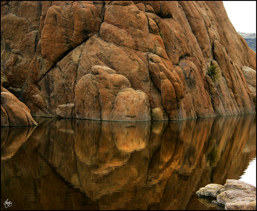 Reflections of Dells Monolith Photograph by Wayne King