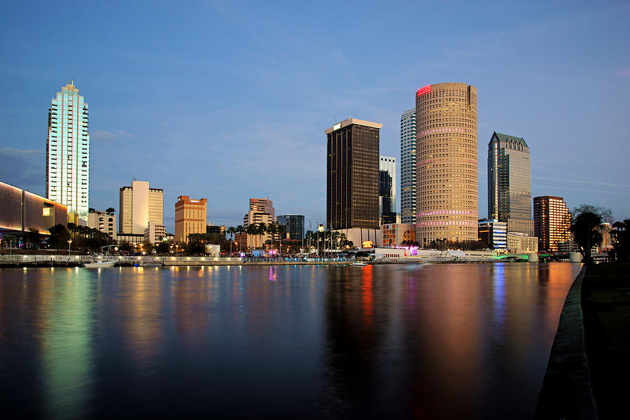 Reflections of Downtown Tampa Photograph by Daniel Woodrum