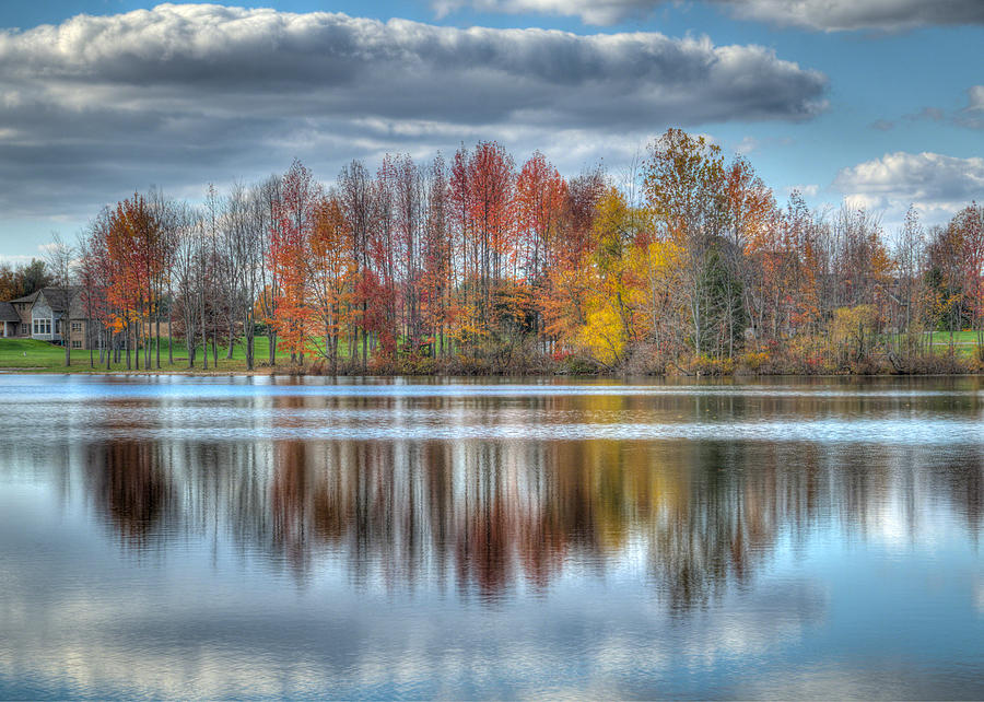 Reflections of Fall Photograph by Alan Toepfer