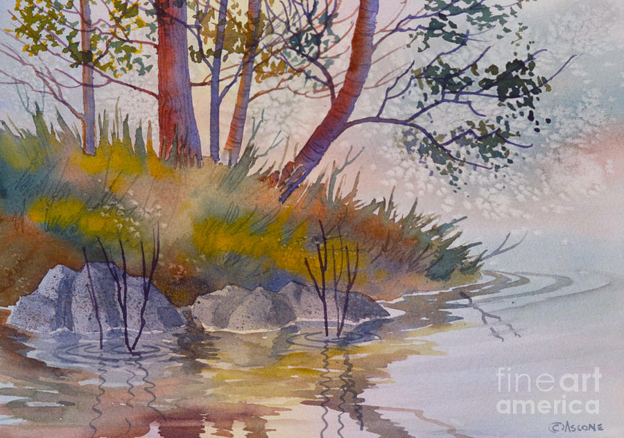 Reflections of Forest Painting by Teresa Ascone