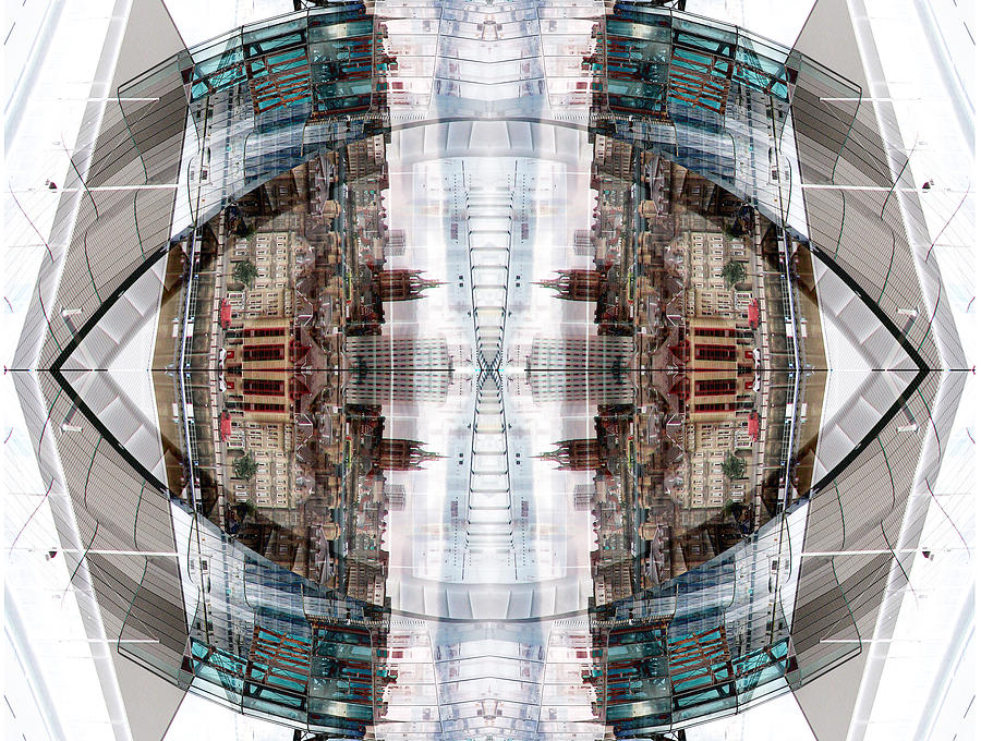 Reflections of Gateshead 1 Digital Art by Stephanie Grant