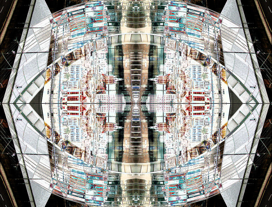 Reflections of Gateshead 2 Digital Art by Stephanie Grant