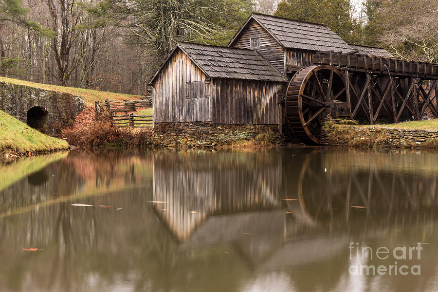 Reflections of Mabry Mill Photograph by Robert Loe