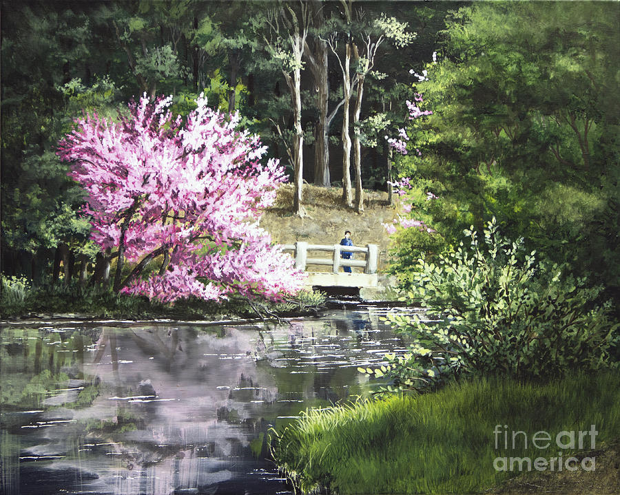 Spring Painting - Reflections of Spring by Mary Palmer