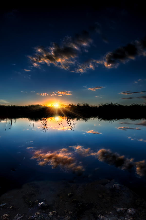 Sunset Photograph - Reflections of Sunset by Mark Andrew Thomas