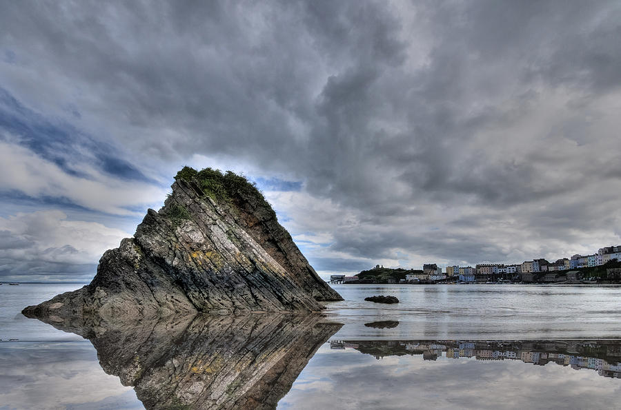 Boat Photograph - Reflections of Tenby 2 by Steve Purnell