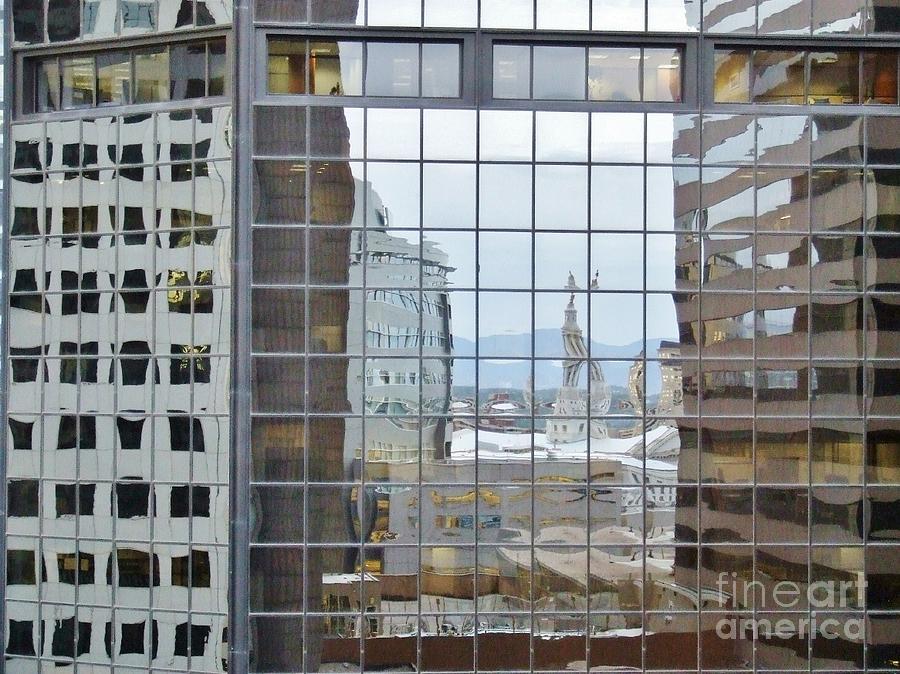 Reflections of the Capitol Building in Denver Colorado Photograph by Janice Pariza