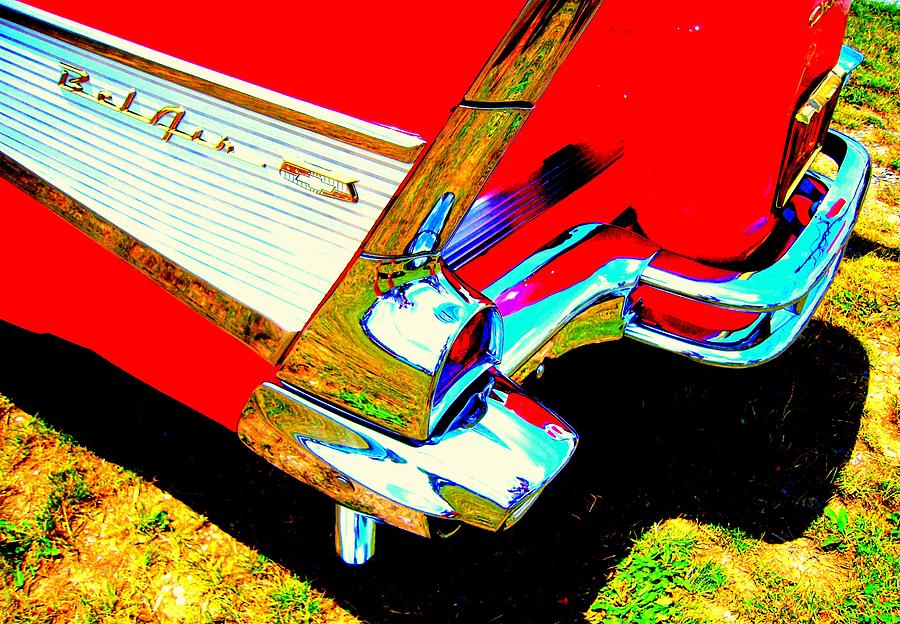 Reflections on a Chevrolet Bel Air Photograph by Don Struke
