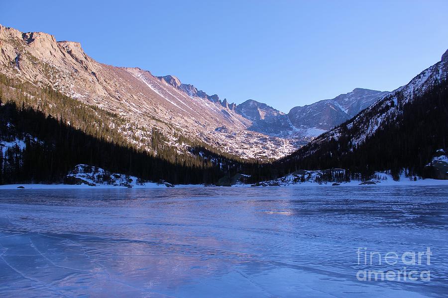 Reflections on a Frozen Lake Photograph by Tonya Hance