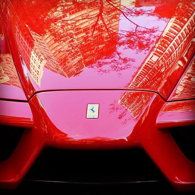 Chicago Photograph - Reflections On Ferrari Enzo #ferrari by Benjy Lipsman