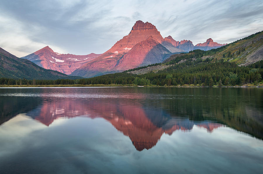Reflections on Swiftcurrent Dawn Photograph by Greg Nyquist