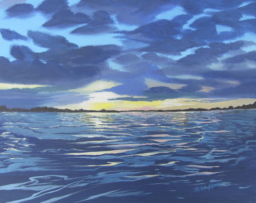 Reflections On The Pamlico Painting by Michelle Young