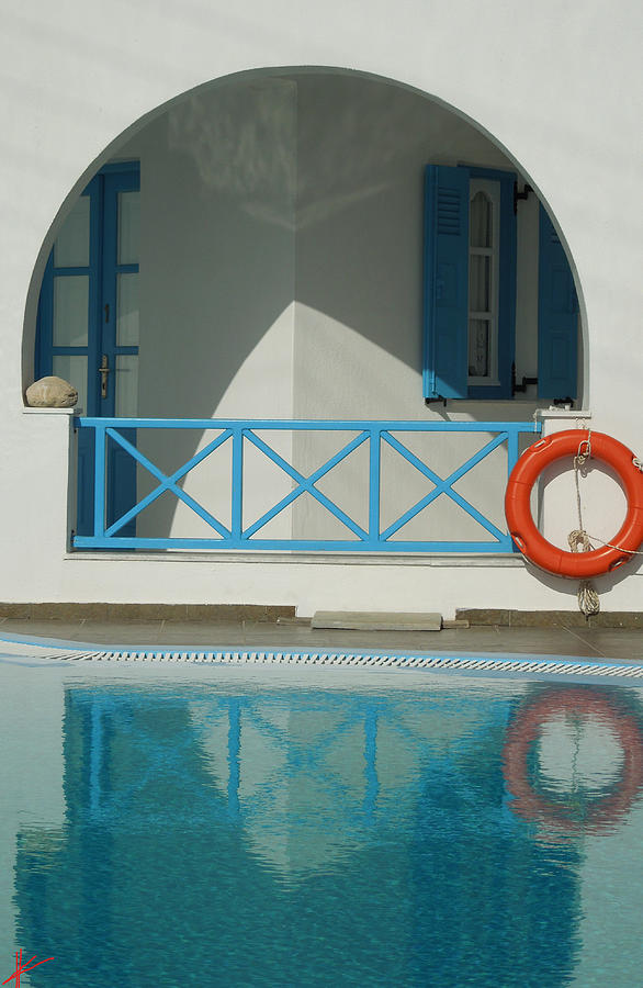 Colette Photograph - Reflections Santorini Island by Colette V Hera Guggenheim
