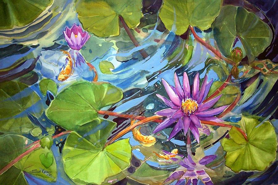 Flower Painting - Reflections by Sue Kemp