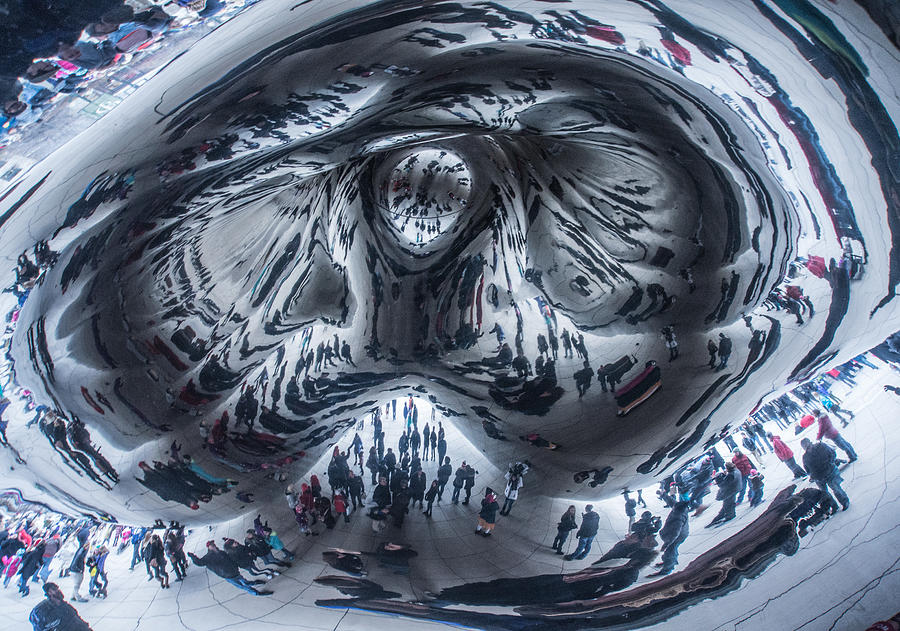 Reflections Under the Bean Photograph by Roger Lapinski
