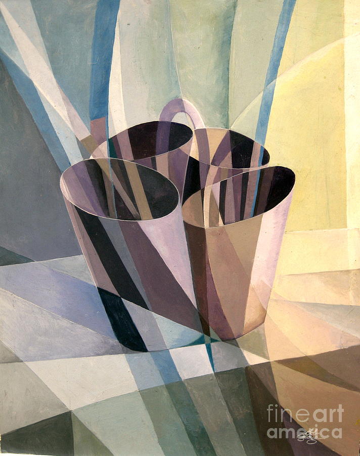 Abstract Still Life Painting - Refraction Study by Bob  George