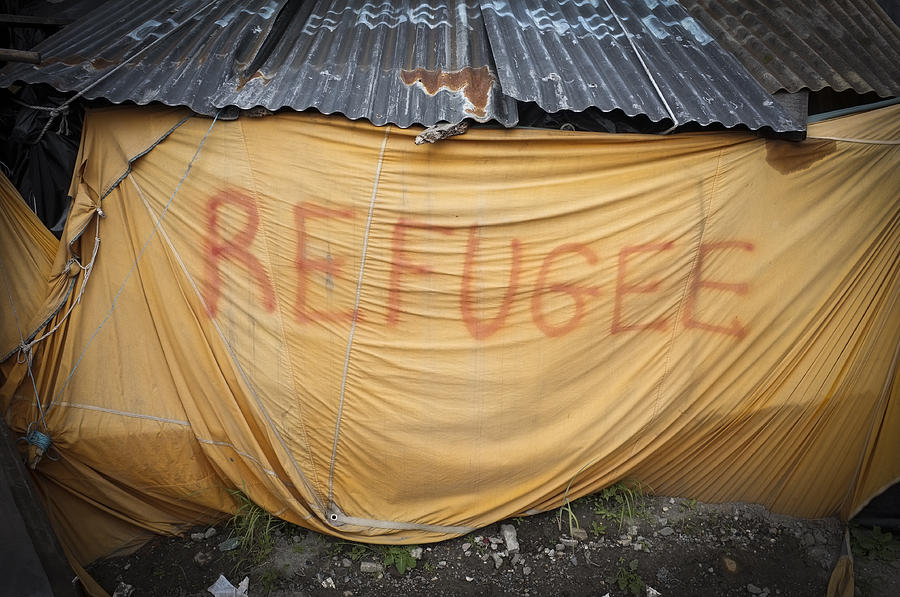 Refugee tent in the Jungle Calais Photograph by Phil Le Gal