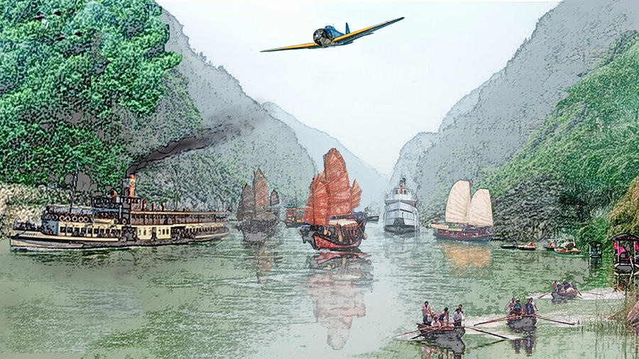 Refugees On The Yangtze Digital Art