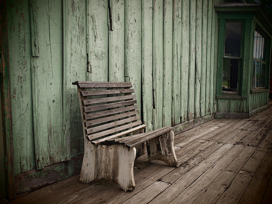 Bench Photograph - Refurbish Me by Jerry Mann