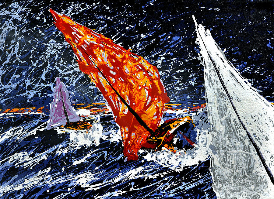 Regatta boat race 2 Painting by Abrian Rankine - Fine Art America