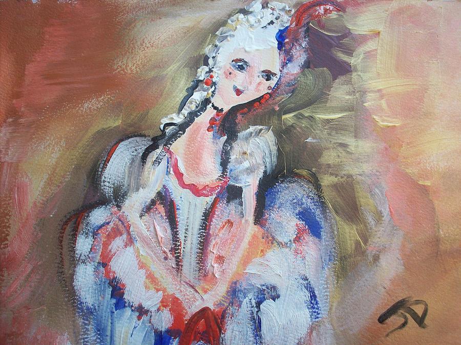 Georgian  Dancing lady Painting by Judith Desrosiers