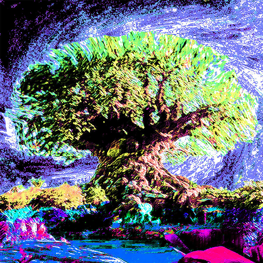 Large Old Tree Digital Art by Amelia Carrie